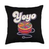 70s Yoyo Retro Vintage Toy I Cool Yoyo Throw Pillow view 1