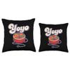 70s Yoyo Retro Vintage Toy I Cool Yoyo Throw Pillow view 3