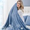 CHOSHOME Cooling Blanket for Hot Sleepers Lightweight Summer Cold Thin Blankets for Sleeping, Hot Flashes Night Sweats, Soft Blanket for Bed, Queen Size, Blue view 1