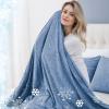 CHOSHOME Cooling Blanket for Hot Sleepers Lightweight Summer Cold Thin Blankets for Sleeping, Hot Flashes Night Sweats, Soft Blanket for Bed, Throw Size, Blue view 1