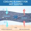 CHOSHOME Cooling Blanket for Hot Sleepers Lightweight Summer Cold Thin Blankets for Sleeping, Hot Flashes Night Sweats, Soft Blanket for Bed, Throw Size, Blue view 2