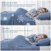 CHOSHOME Cooling Blanket for Hot Sleepers Lightweight Summer Cold Thin Blankets for Sleeping, Hot Flashes Night Sweats, Soft Blanket for Bed, Throw Size, Blue view 4