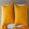 Bed Fringes Bedding Pom Pom UO Pillow Throw Cover Cushion Bed Bohemian Sham Sofa Tassels Cotton Pillow Cover Set of 2 (Solid Gold, 16x24 Inches) view 1