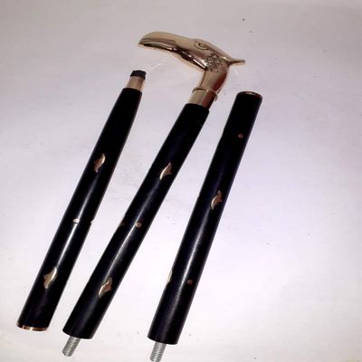 Ganga Nautical Walking Stick Handcrafted with Brass Handle in Eagle face, Walking Stick for Women Old Age