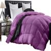 1-Piece All Season Luxurious 800TC Down Alternative Comforter, 100% Egyptian Cotton 100 GSM Comforter Only- Queen Lavender Solid view 1