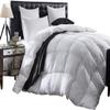 1-Piece All Season Luxurious 800TC Down Alternative Comforter, 100% Egyptian Cotton 100 GSM Comforter Only- California King White Solid view 1