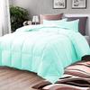 1-Piece All Season Luxurious 800TC Down Alternative Comforter, 100% Egyptian Cotton 100 GSM Comforter Only- Queen Aqua Solid view 1