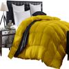 1-Piece All Season Luxurious 800TC Down Alternative Comforter, 100% Egyptian Cotton 100 GSM Comforter Only- Full XL Gold Solid view 1