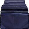 10 Pc 12 x 108 inch Long Charmeuse Satin Table Runners Bright Shiny Satin Silk and Smooth Fabric Runners for Table Decorations Great for Birthday Parties,Baby Shower Banquet Wedding - Navy Blue view 3