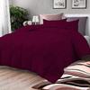 1-Piece All Season Luxurious 800TC Down Alternative Comforter, 100% Egyptian Cotton 100 GSM Comforter Only- Alaska Wine Solid view 1