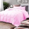 1-Piece All Season Luxurious 800TC Down Alternative Comforter, 100% Egyptian Cotton 100 GSM Comforter Only- Queen Pink Solid view 1