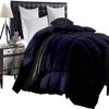 1-Piece All Season Luxurious 800TC Down Alternative Comforter, 100% Egyptian Cotton 100 GSM Comforter Only- King Navy Blue Solid view 1