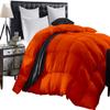 1-Piece All Season Luxurious 800TC Down Alternative Comforter, 100% Egyptian Cotton 100 GSM Comforter Only- Queen Orange Solid view 1