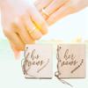 2pcs Wood Vow Books, His and Her Gifts Wedding Oath Brochures for Decoration Accessory(3) view 4