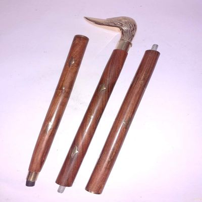 Ganga Nautical Classic Wooden Walking Cane for Men and Women Walking Stick Handcrafted with Brass Handle in Duck Hade Walking Stick for Women Old Age
