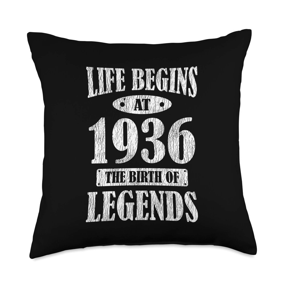 87 Years Old Bday 1936 The Birth Of Legends 87th Birthday Throw Pillow