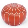 Marrakesh Gallery Genuine Leather Round Pouf Unstuffed - Moroccan Ottoman Footstool, Footrest Cover - Boho Decor - Bohemian Living Room, Bedroom, Kids Room, Gift & Wedding view 1