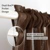 MIULEE Chocolate Brown Window Valance 1 Panel 54W x 18L view 2