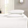 Myrtle Collection Solid Style Premium Quality 550-TC Egyptian Cotton 4-PCs Sheet Set Fits 10-12 Inch Deep Pockets (1 Fitted, 1 Flat, 2 Pillowcase) Best-Bedding Set(King Size, White) view 3