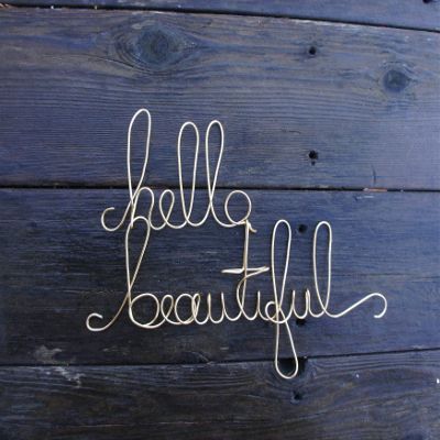 Hello Beautiful Hanging Sign For Wall Decor Bathroom, Diva Room, Nursery, Spa, Salon