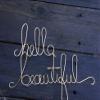 Hello Beautiful Hanging Sign For Wall Decor Bathroom, Diva Room, Nursery, Spa, Salon view 2