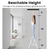 SOLADDER Step Stool, 2 Step Ladder with Anti-Slip and Wide Pedal, Portable Iron Foldable Stepladder for Home and Kitchen, 300lbs - White view 4