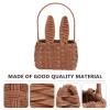 Cabilock 1pc Simulated Rattan Storage Basket for Outdoor Picnic Handheld Sundries Organizer Lightweight and Stylish Decor for Spring Outing and Home Use view 4