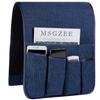 FLYILY Sofa Armrest Organizer Non-Slip Arm Chair Hanging Caddy Remote Control Holder for Magazine, Phone, Books, Glasses(Navy,13in) view 1