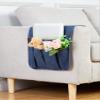 FLYILY Sofa Armrest Organizer Non-Slip Arm Chair Hanging Caddy Remote Control Holder for Magazine, Phone, Books, Glasses(Navy,13in) view 2
