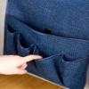 FLYILY Sofa Armrest Organizer Non-Slip Arm Chair Hanging Caddy Remote Control Holder for Magazine, Phone, Books, Glasses(Navy,13in) view 3
