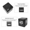 Feilifan Flip Timer, Productivity Cube Timer for Kitchen Studying Workout Classroom Kids ADHD 15-20-30-60 Minute Preset, Black view 3