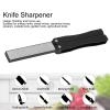 Double Sided Knife Sharpener Portable Folding Portable ?Slip Sharpener Grit Folding Pocket Whetstone for Outdoor Camping Kitchen Garden(Black) view 3