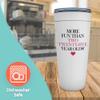 50th Birthday Insulated Tumbler 20oz White - More Fun than Two Twenty Five - Funny Gift for Women Turning 50 Unique Decoration Cup Milestone for Her Mom Wife Sister Grandma view 2