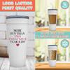 50th Birthday Insulated Tumbler 20oz White - More Fun than Two Twenty Five - Funny Gift for Women Turning 50 Unique Decoration Cup Milestone for Her Mom Wife Sister Grandma view 3