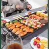 Electric Griddle Grill, Family Indoor BBQ, waterproof Smokeless Coated Non-Stick Griddle Pan, 5-Level Control with Adjustab le Temperature, for Camping Indoor Outdoor Parties (68CM*28CM) view 3