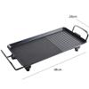 Electric Griddle Grill, Family Indoor BBQ, waterproof Smokeless Coated Non-Stick Griddle Pan, 5-Level Control with Adjustab le Temperature, for Camping Indoor Outdoor Parties (48CM*28CM) view 2