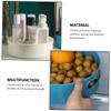 Hemoton 2Pcs Lazy Susan Turntable Kitchen Storage Shelf Plastic Rotary Storage Box Seasoning Bottle Spice Rack Kitchen Bathroom Organizer view 4