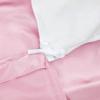100% Satin 1 Piece Pink Queen/Full Size Satin Duvet Cover Set, High Thread Count,Ultra Soft Silk Like Satin Bedding Set with Zipper & Corner Ties All Seasons Comforter Cover 4 Pillow Shams view 4