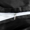 100% Satin 1 Piece Black Queen/Full Size Satin Duvet Cover Set, High Thread Count,Ultra Soft Silk Like Satin Bedding Set with Zipper & Corner Ties All Seasons Comforter Cover 4 Pillow Shams view 3