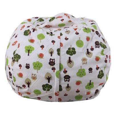 AMGJ Stuffed Animal Storage Bean Bag Cover, Beanbag Chair Cover for Plush Toys Organization,Style 21,18 inch