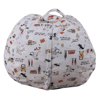AMGJ Stuffed Animal Storage Bean Bag Cover, Beanbag Chair Cover for Plush Toys Organization,Style 9,18 inch
