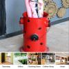 JLXJ Distressed Iron Umbrella Stand, Industry Round Walking Sticks Bucket with Drip Tray, Indoor Outdoor Entryway Organizer Holder, Fire Hydrant Shape view 3