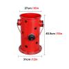 JLXJ Distressed Iron Umbrella Stand, Industry Round Walking Sticks Bucket with Drip Tray, Indoor Outdoor Entryway Organizer Holder, Fire Hydrant Shape view 4