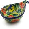 Polmedia Polish Pottery Condiment Dish UNIKAT - Breathtaking Pattern Handmade in Boleslawiec Poland by Ceramika Artystyczna + Certificate of Authenticity view 1