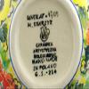 Polmedia Polish Pottery Condiment Dish UNIKAT - Breathtaking Pattern Handmade in Boleslawiec Poland by Ceramika Artystyczna + Certificate of Authenticity view 4