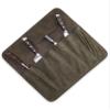 Angus Stoke Knife Roll Bag Genuine Leather  Chef`s knife bag 7 slots  Leather Knife Case Sam (green-olive) view 3