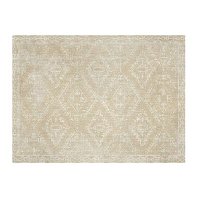 Carolina Creekhouse Vinyl Rug | McCall 043524CI | Vinyl Floor Mat | Decorative, Vintage, Waterproof, Eco-Friendly, Non-Slip | Beige, 3'x5'