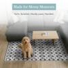 Carolina Creekhouse Vinyl Floor Mat 4'x6' - White Grey Geometric Floral - Waterproof Non-Slip Kitchen Rug - Hard Floor Safe - Eco-Friendly Flat Weave - 4'x6' view 3