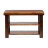 Amazon Basics Sturdy Solid Pine Wood Entryway Bench with Shoe Storage Organizer Rack, Espresso, 10.4"D x 27.56"W x 17.72"H view 1