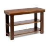 Amazon Basics Sturdy Solid Pine Wood Entryway Bench with Shoe Storage Organizer Rack, Espresso, 10.4"D x 27.56"W x 17.72"H view 4